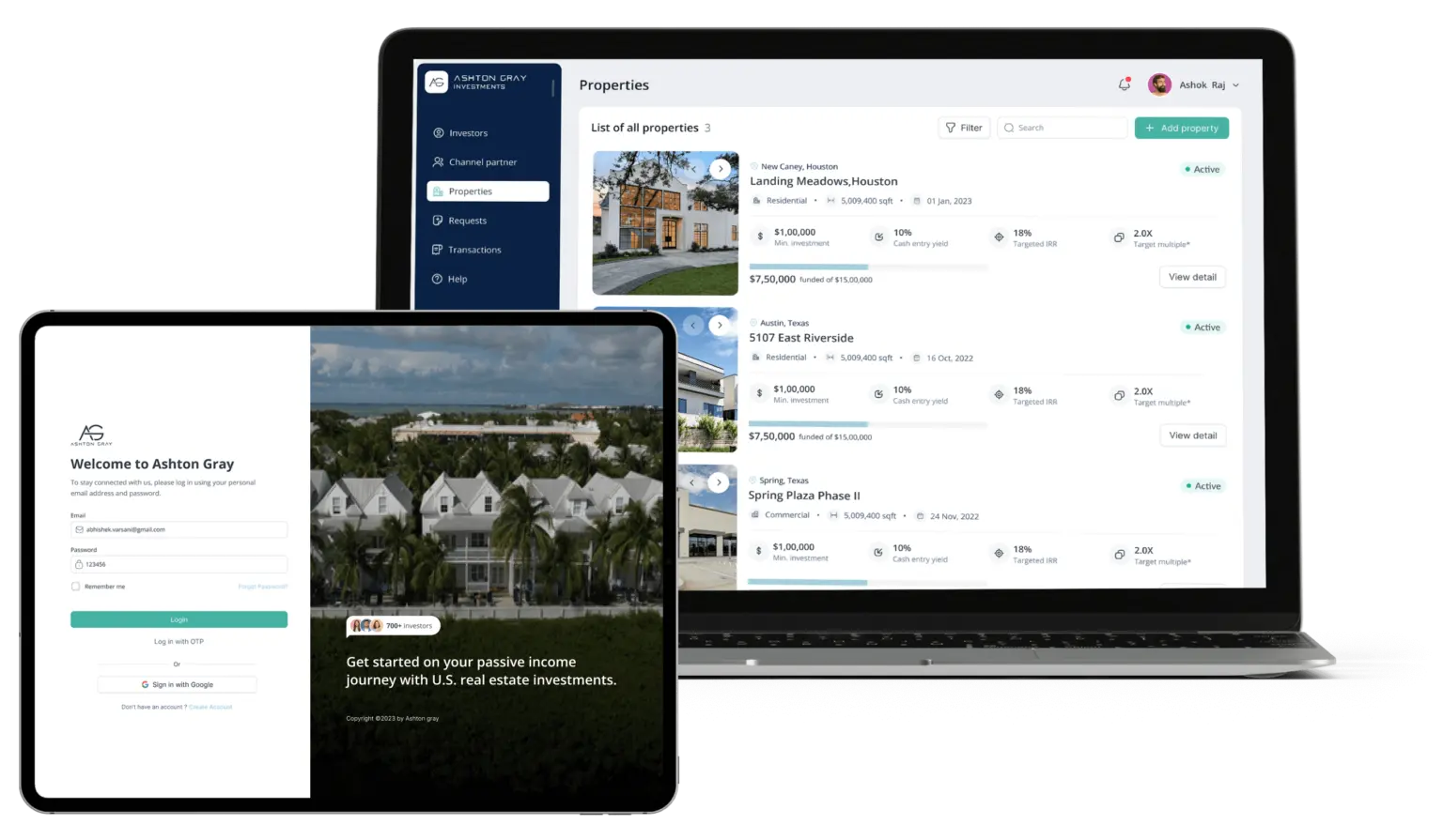 Dashboard: Ashton Gray Investments